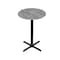Holland Bar Stool Co 42 Tall OD211 Black Table Base w30x30 foot and 32 Diameter Greystone Top, IndoorOutdoor OD211-3042BWODS32RGryStn - alternate 1